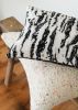 Black & White Chenille Lumbar Pillow 14x22 | Pillows by Vantage Design