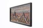 Sunset Mountainscape: metal & wood wall art | Wall Sculpture in Wall Hangings by Craig Forget. Item made of wood with steel works with mid century modern & contemporary style