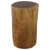 Haussmann® Wood Stump Stool or Stand 11-14 in DIA x 22 in H | Chairs by Haussmann®