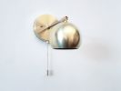 Gold Orb Wall Lighting Modern 1 Head Brushed Brass Globe | Sconces by Retro Steam Works. Item composed of brass in industrial style
