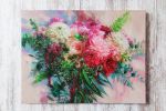 Bridal flowers bouquet painting original, Custom wedding | Oil And Acrylic Painting in Paintings by Natart. Item made of canvas with synthetic