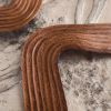 Abstract Sculpted Leather Wall Art Relief, 5x5 Square Canvas | Sculptures by Leather Spring Studio