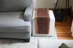 Live Edge Walnut Ottoman Foot Stool Table | End Table in Tables by Hazel Oak Farms. Item made of walnut
