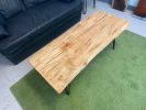 Live Edge Ambrosia Maple Coffee Table with Steel Hairpin Leg | Tables by Carlberg Design. Item composed of maple wood & steel compatible with minimalism and country & farmhouse style