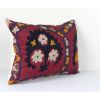 Tashkent Red Suzani Lumbar Pillow Case Made from a 19th Cent | Cushion in Pillows by Vintage Pillows Store