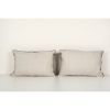 Set of Two Ikat Black Pillow Cover - Pair Silk Velvet Lumbar | Sham in Linens & Bedding by Vintage Pillows Store. Item made of cotton with fiber