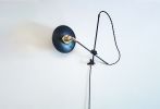 Matte Black and Brass Industrial Scissor Wall Lamp | Sconces by Retro Steam Works. Item made of fabric & brass compatible with industrial and modern style