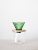 Green Pastel Pour Over Set | Glass in Drinkware by Vanilla Bean