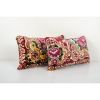 Muted Color Antique Carpet Rug Pillow, Faded Unique Long | Sham in Linens & Bedding by Vintage Pillows Store. Item composed of cotton and fiber