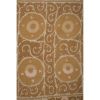 Suzani Tan Pastel Tapestry - Neutral Uzbek Wall Hanging or B | Tablecloth in Linens & Bedding by Vintage Pillows Store