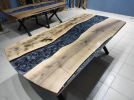 Walnut Resin Dining Table, Epoxy Coffee Table, Kitchen Epoxy | Tables by LuxuryEpoxyFurniture. Item made of wood with synthetic