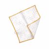 Summer School White and Gold Grid Cocktail Napkins, Set of 4 | Linens & Bedding by Willow Ship