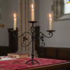 Hand Forged Iron Candelabra 19.5″ (49cm) | Candle Holder in Decorative Objects by edecrawzFC