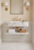 Carrara Marble Sink with Shelf | Water Fixtures by Vero Marble