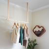 Suspended Garment Rack | Storage by Keyaiira | leather + fiber. Item composed of leather