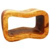 Haussmann® Wood Wave Bench 24 in x 13.5 x 15 inch High Oak | Benches & Ottomans by Haussmann®