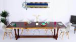 The Prima :: Claro Walnut Dining Table | Tables by MODERNCRE8VE. Item made of walnut with brass