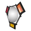 Hexagon Floating Mirror With Iridescent Glass | Decorative Objects by Sand & Iron