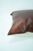 faux leather pillow // faux leather cushion // chestnut | Pillows by velvet + linen