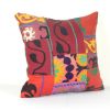 Vintage Turkish Handmade Large Patchwork Cushion, Flat-Weave | Pillows by Vintage Pillows Store