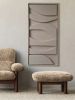 Modern 3D Plaster Painting: Sandy Beige Textured Wall Art | Wall Sculpture in Wall Hangings by Vaiva Art Atelier