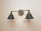 Bathroom Vanity Sconce - Brass & Black Sconce Light | Sconces by Retro Steam Works. Item made of metal works with industrial style