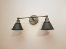 Bathroom Vanity Sconce - Brass & Black Sconce Light | Sconces by Retro Steam Works. Item made of metal works with industrial style