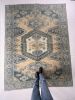Lina | 7'1 x 9' | Area Rug in Rugs by Minimal Chaos Vintage Rugs. Item composed of fabric