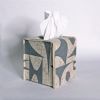 Tissue Box Cover GeoJazz Grey on Raw White | Decorative Box in Decorative Objects by Lorraine Tuson