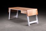 Sycamore Waterfall Desk | Tables by Urban Lumber Co.. Item made of wood with metal
