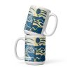 Coffee Mug - Blue Airwaves - Minimalist Abstract Ocean | Work by Eman's Gallery