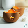 Stara Handmade Terracotta Tealight Holder (Pack of 2) | Candle Holder in Decorative Objects by Lit Lamps - Sustainable Mindful Lighting