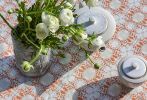 Mirror, Rust | Fabric in Linens & Bedding by Philomela Textiles & Wallpaper. Item composed of linen