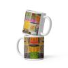 Coffee Mug - The Hearth Quilt - Folk Patchwork Art | Work by Eman's Gallery