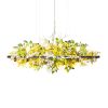 Matrix Floral Linear Suspension Chandelier | Chandeliers by Michael McHale Designs. Item made of steel