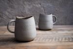 STC mug with handle "Stability" - organic natural stoneware | Drinkware by Laima Ceramics. Item made of stoneware works with minimalism style