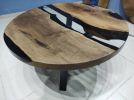 Custom 36" Diameter, Round Walnut Wood | Dining Table in Tables by LuxuryEpoxyFurniture. Item composed of wood & synthetic