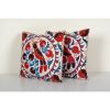 Handmade Square Animal Suzani Pillow Cover - A Pair | Sham in Linens & Bedding by Vintage Pillows Store. Item made of cotton