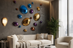 3D Drops Wall Decor Composition Colorful | Decorative Objects by PlusObject