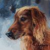Custom pet portrait dog painting original, Brown dog paintin | Oil And Acrylic Painting in Paintings by Natart. Item composed of canvas and synthetic in contemporary style