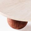 Sphere Round Sofa Table Travertino Bianco | Work by District Loom