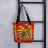 Tote Bag - Solar Burst - Colourful Geometric Abstract | Work by Eman's Gallery