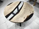 Walnut Wood Epoxy Round Dining Table, Wood Epoxy Round Study | Tables by LuxuryEpoxyFurniture. Item composed of wood and synthetic