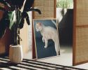 White Cat Blue Eyes Art Print, Fluffy Elegant Painting, Giclée Fine Art | Prints in Paintings by The Ugly Cat Studio