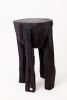 Sculptural Side Table, Rustic, Burnt Black Wood, Carved, Handmade | Tables by Logniture