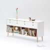 Commode, Dresser, Credenza in Solid Oak Wood Board | Storage by Manuel Barrera Habitables. Item made of walnut