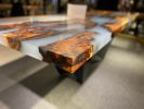Custom Epoxy Resin Dining Table - Handmade Wooden Table | Tables by Tinella Collection. Item made of walnut compatible with contemporary and art deco style