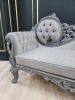 Victorian Style Chaise Lounge/ Stressed Gold Leaf Frame Fini | Couches & Sofas by Art De Vie Furniture
