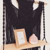 Ashley Macrame Wall Hanging Shelf | Wall Hangings by Rosie the Wanderer. Item made of wood & fiber
