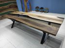 108" x 40" Made for Our USA Customer Peterson | Walnut Tree | Dining Table in Tables by LuxuryEpoxyFurniture. Item composed of wood & synthetic